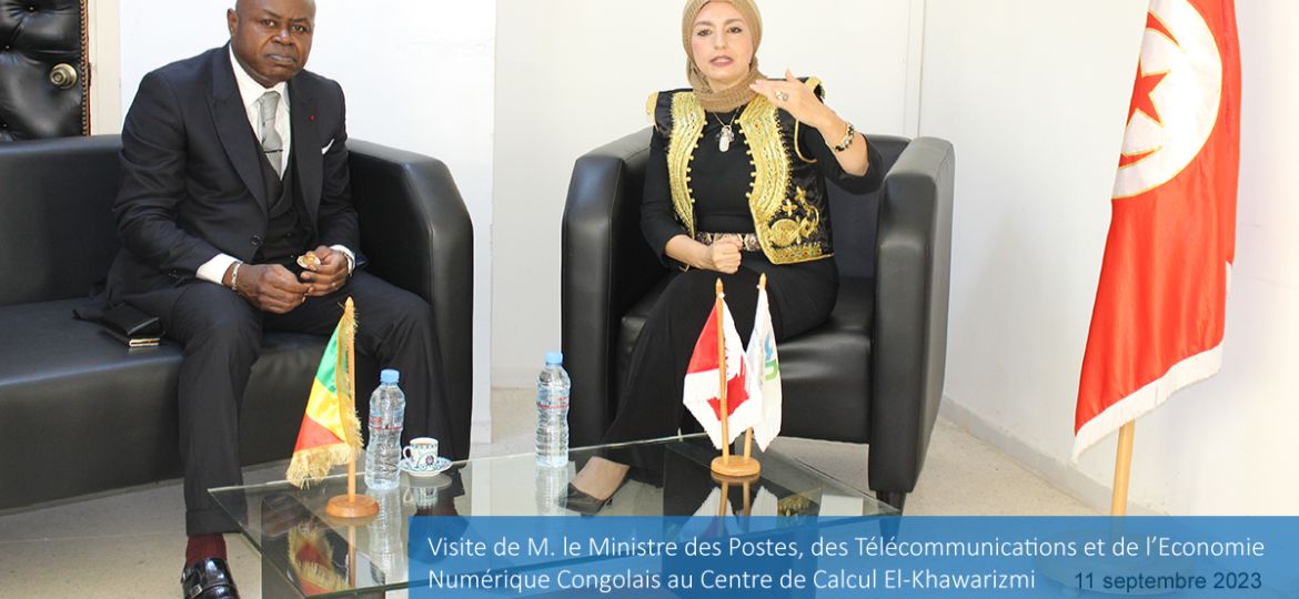 Visite de M. le Ministre des Postes, des Télécommunications et de l’Economie Numérique Congolais au Centre de Calcul El-Khawarizmi