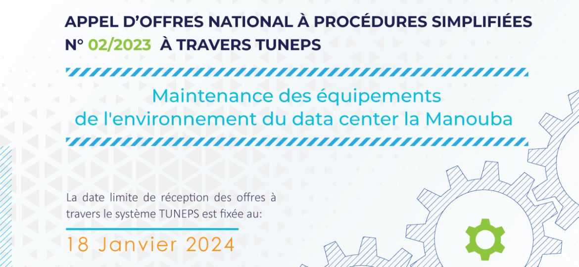 Appel d’Offres National à procédures simplifiées N° 02/2023 à travers TUNEPS